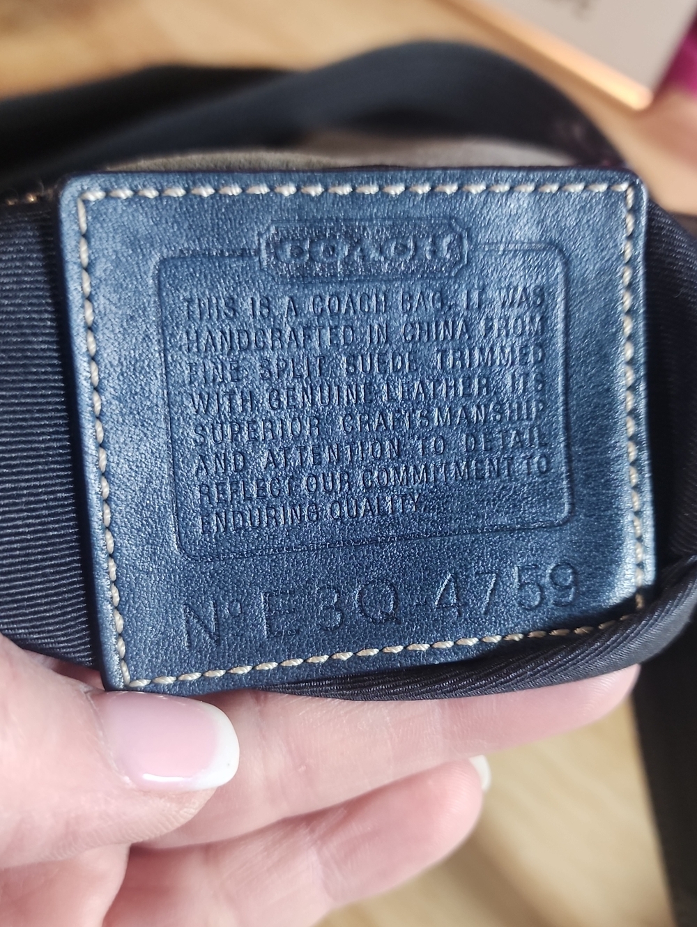 Coach Suede Crossbody Bag Buckle Gray Blue Style 4745 - Picture 14 of 16